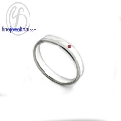 แหวนทับทิม-ทับทิมแท้-แหวนพลอย-แหวนเงินแท้-R1413rb