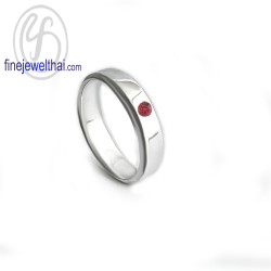 แหวนทับทิม-แหวนเงิน-ทับทิมแท้-เงินแท้925-R1414rb