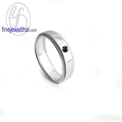 แหวนนิล-แหวนเงิน-นิลแท้-เงินแท้925-R1414on