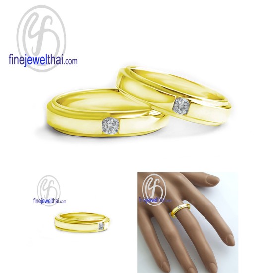 Finejewelthai-แหวนคู่-แหวนเพชร-แหวนเงินแท้-แหวนหมั้น-แหวนแต่งงาน-RC1417cz