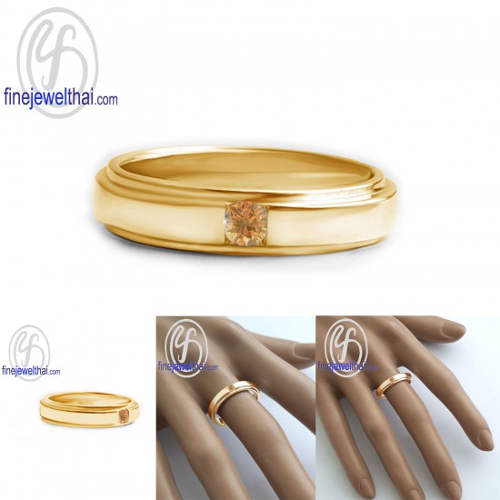 แหวนซิทริน-แหวนเงิน-ซิทรินแท้-เงินแท้925-R1417ct