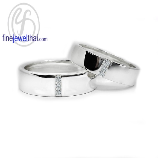 Finejewelthai-แหวนคู่-แหวนเพชร-แหวนเงินแท้-แหวนหมั้น-แหวนแต่งงาน-RC1419cz