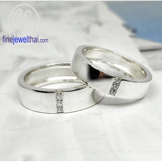 Finejewelthai-แหวนคู่-แหวนเพชร-แหวนเงินแท้-แหวนหมั้น-แหวนแต่งงาน-R1419_20cz