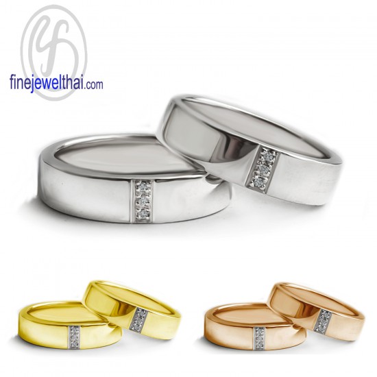 Finejewelthai-แหวนคู่-แหวนเพชร-แหวนเงินแท้-แหวนหมั้น-แหวนแต่งงาน-RC1419cz