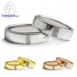 Finejewelthai-แหวนคู่-แหวนเพชร-แหวนเงินแท้-แหวนหมั้น-แหวนแต่งงาน-RC1420cz