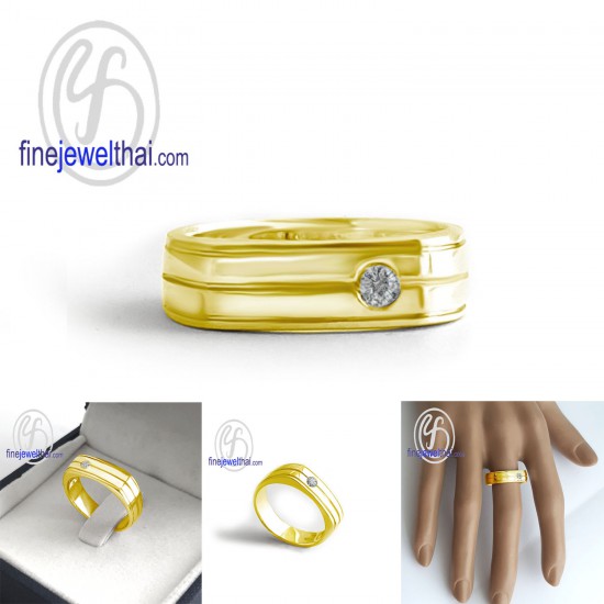 Diamond-CZ-Silver-Wedding-Ring-Finejewelthai-R1423cz