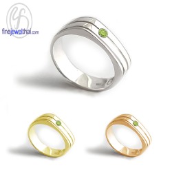 แหวนเพอริดอท-แหวนเงิน-เพอริดอทแท้-เงินแท้925-แหวนพลอยประจำเดือนเกิด-R1423pd