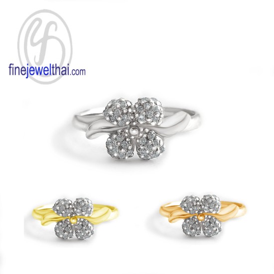 Diamond-CZ-Silver-Wedding-Ring-Finejewelthai-R1425cz Diamond-CZ-Silver-Wedding-Ring-Finejewelthai-R1425cz