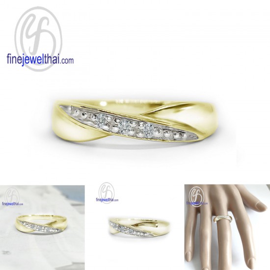 Diamond-CZ-Silver-Wedding-Ring-Finejewelthai-R1429cz