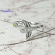Dragonfly-Peridot-Diamond-CZ-Silver-Ring-Birthstone-Finejewelthai-R1442pd