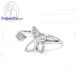 แหวนผีเสื้อ-แหวนเพชร-แหวนเงินแท้-Finejewelthai-R1443cz