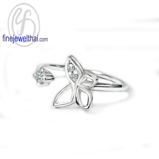 แหวนผีเสื้อ-แหวนเพชร-แหวนเงินแท้-Finejewelthai-R1443cz แหวนผีเสื้อ-แหวนเพชร-แหวนเงินแท้-Finejewelthai-R1443cz