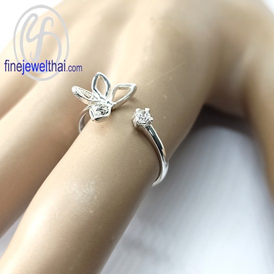 แหวนผีเสื้อ-แหวนเพชร-แหวนเงินแท้-Finejewelthai-R1443cz แหวนผีเสื้อ-แหวนเพชร-แหวนเงินแท้-Finejewelthai-R1443cz