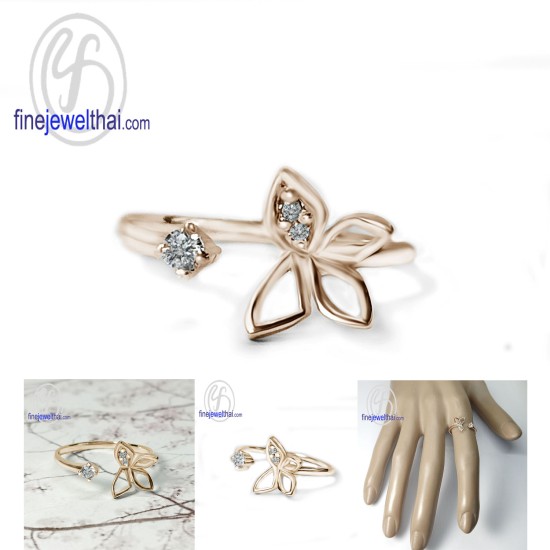 แหวนผีเสื้อ-แหวนเพชร-แหวนเงินแท้-Finejewelthai-R1443cz