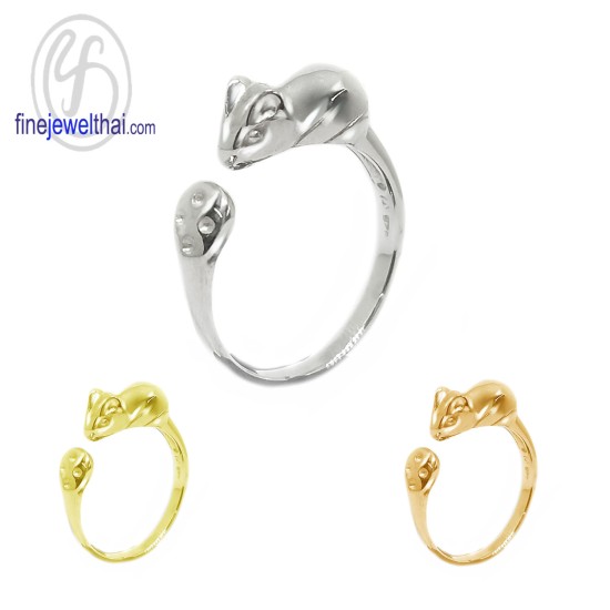 แหวนนักษัตร-ปีชวด-แหวนรูปหนู-แหวนเงินแท้-Finejewelthai-R144500