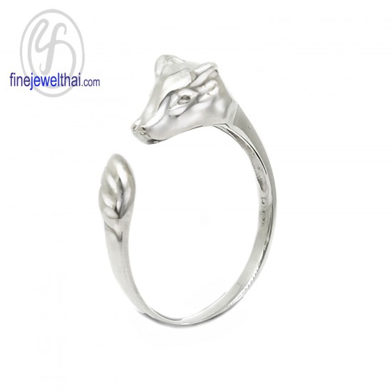 แหวนนักษัตร-ปีฉลู-แหวนรูปวัว-แหวนเงินแท้-Finejewelthai-R144600