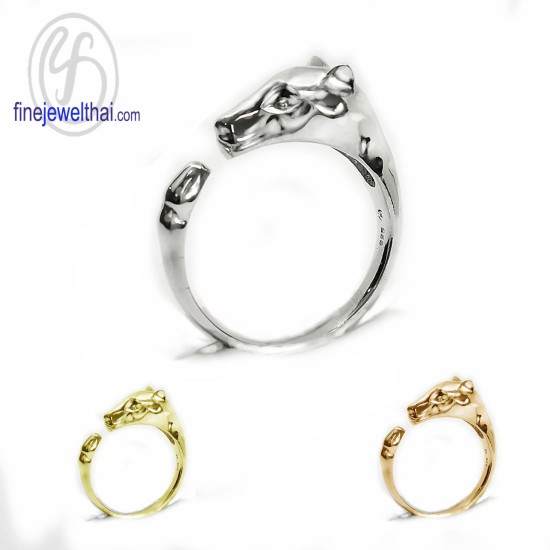 Horse-Zodiac-Silver-Ring-Finejewelthai-R145100 Horse-Zodiac-Silver-Ring-Finejewelthai-R145100