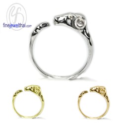 แหวนนักษัตร-ปีมะแม-แหวนรูปแพะ-แหวนเงินแท้-Finejewelthai-R145200