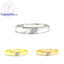 แหวนเพชร-แหวนเงิน-เพชรสังเคราะห์-เงินแท้-แหวนหมั้น-แหวนแต่งงาน-R1462cz
