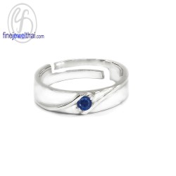 แหวนไพลิน-แหวนเงิน-ไพลินแท้-เงินแท้-R1463bl