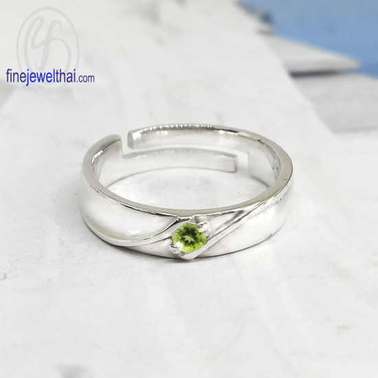 แหวนเพอริดอท-แหวนเงิน-เพอริดอทแท้-เงินแท้-R1463pd แหวนเพอริดอท-แหวนเงิน-เพอริดอทแท้-เงินแท้-R1463pd