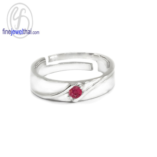 แหวนทับทิม-แหวนเงิน-ทับทิมแท้-เงินแท้-R1463rb