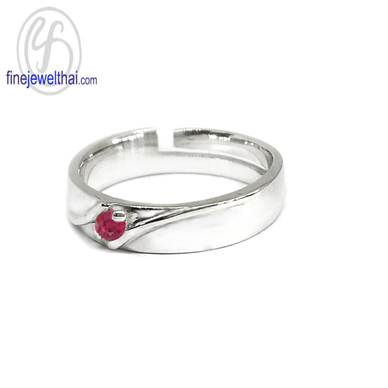 แหวนทับทิม-แหวนเงิน-ทับทิมแท้-เงินแท้-R1463rb