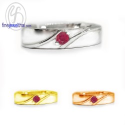 แหวนทับทิม-แหวนเงิน-ทับทิมแท้-เงินแท้-R1463rb