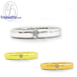 แหวนเพชร-แหวนเงิน-เพชรสังเคราะห์-เงินแท้-แหวนหมั้น-แหวนแต่งงาน-R1464cz