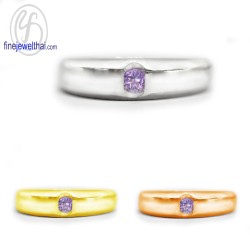 แหวนอะเมทิสต์-แหวนเงิน-อะเมทิสต์แท้-เงินแท้-R1465amt