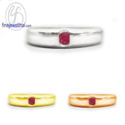 แหวนทับทิม-แหวนเงิน-ทับทิมแท้-เงินแท้-R1465rb