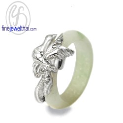 แหวนหยก-หยกพม่า-หงส์-แหวนพลอย-พลอยประจำเดือนเกิด-finejewelthai-R1477jd