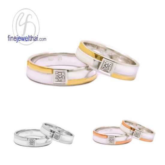 แหวนเพชร-แหวนเงิน-เพชรแท้-เงินแท้925-แหวนคู่-แหวนหมั้น-แหวนแต่งงาน-RC3011di-1