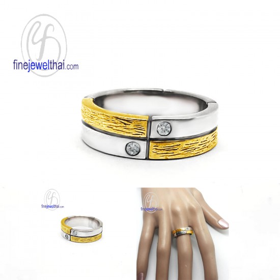 แหวนเพชร-แหวนเงิน-เพชรสังเคราะห์-เงินแท้925-แหวนคู่-แหวนหมั้น-แหวนแต่งงาน-R3015cz