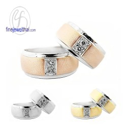 แหวนเพชร-แหวนเงิน-เพชรสังเคราะห์-เงินแท้925-แหวนคู่-แหวนหมั้น-แหวนแต่งงาน-RC3024cz-s