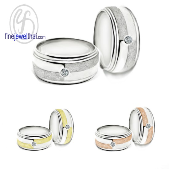 แหวนคู่-แหวนเพชรแท้-แหวนเงินแท้-แหวนหมั้น-แหวนแต่งงาน-Finejewelthai - RC3039di