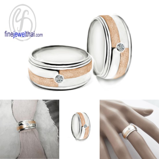 แหวนคู่-แหวนเพชรแท้-แหวนเงินแท้-แหวนหมั้น-แหวนแต่งงาน-Finejewelthai - RC3039di