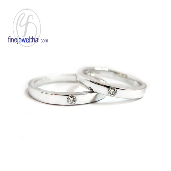 แหวนเพชร-แหวนเงิน-เพชรแท้-เงินแท้925-แหวนคู่-แหวนหมั้น-แหวนแต่งงาน-RC3041di