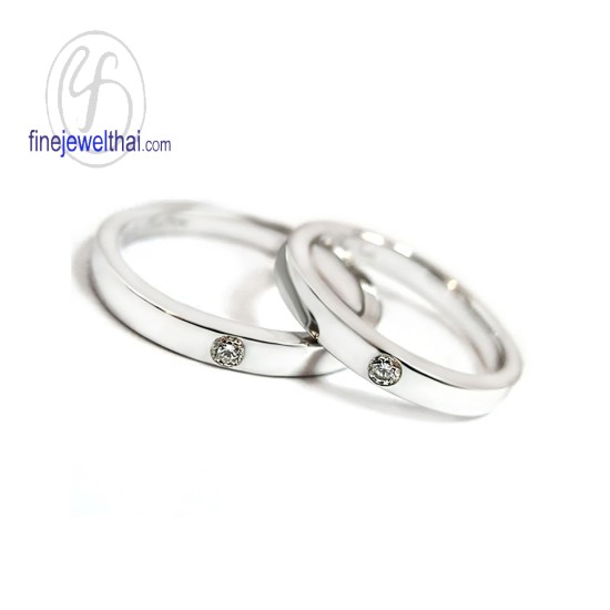 แหวนเพชร-แหวนเงิน-เพชรแท้-เงินแท้925-แหวนคู่-แหวนหมั้น-แหวนแต่งงาน-RC3041di