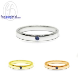 แหวนไพลิน-แหวนเงิน-แหวนพลอยแท้-แหวนประจำเดือนเกิด-R3041bl-wg