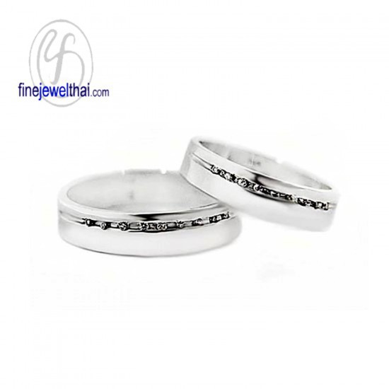 แหวนเพชร-แหวนเงิน-เพชรสังเคราะห์-เงินแท้925-แหวนคู่-แหวนหมั้น-แหวนแต่งงาน-RC3046cz