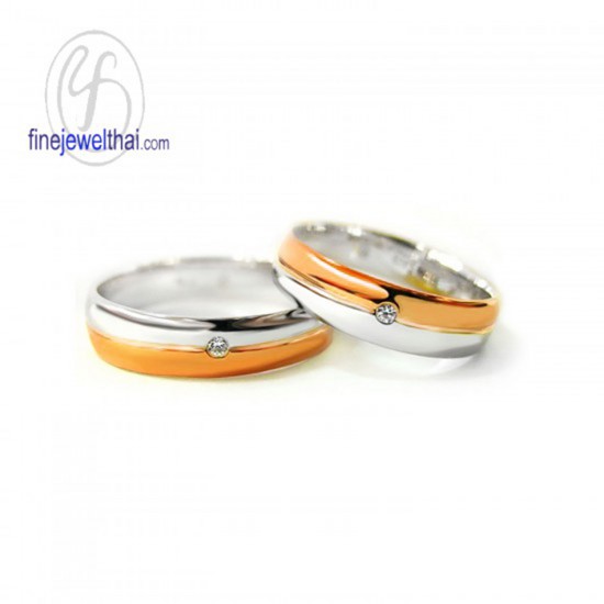 แหวนเพชร-แหวนเงิน-เพชรแท้-เงินแท้925-แหวนคู่-แหวนหมั้น-แหวนแต่งงาน-RC3052di