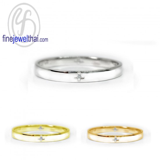 Diamond-CZ-Silver-Wedding-Ring-Finejewelthai-R3057cz