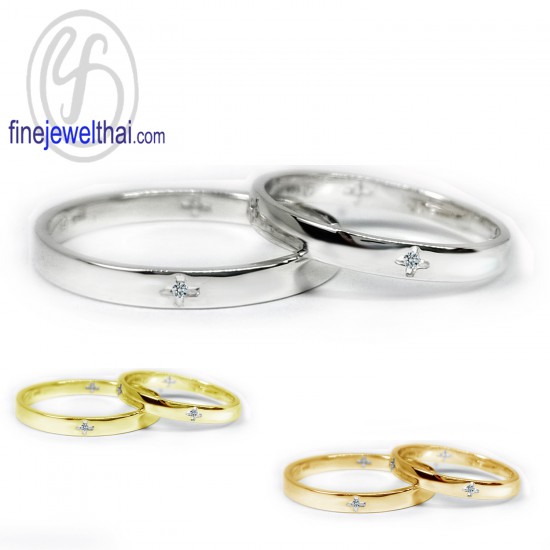 Couple-Diamond-CZ-Silver-Wedding-Ring-Finejewelthai-RC3057cz