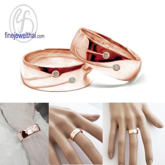 แหวนคู่-แหวนเพชรแท้-แหวนเงินแท้-แหวนหมั้น-แหวนแต่งงาน-Finejewelthai - RC3061di