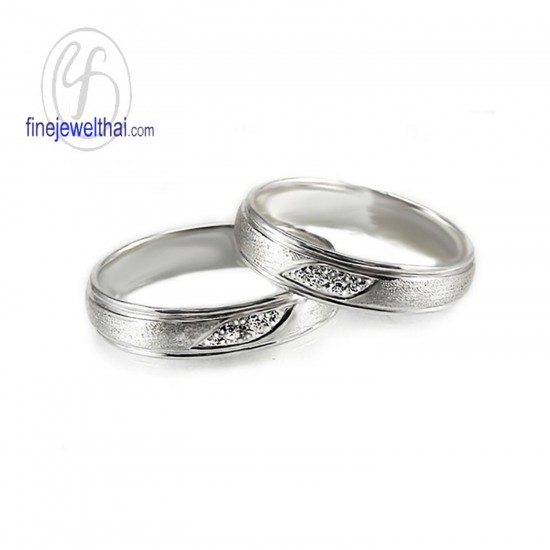 แหวนเพชร-แหวนเงิน-เพชรแท้-เงินแท้925-แหวนคู่-แหวนหมั้น-แหวนแต่งงาน-RC3094dim