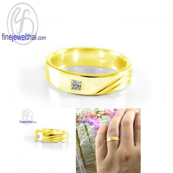 แหวนเพชร-แหวนเงิน-เพชรแท้-เงินแท้ 925-แหวนหมั้น-แหวนแต่งงาน-R3112di