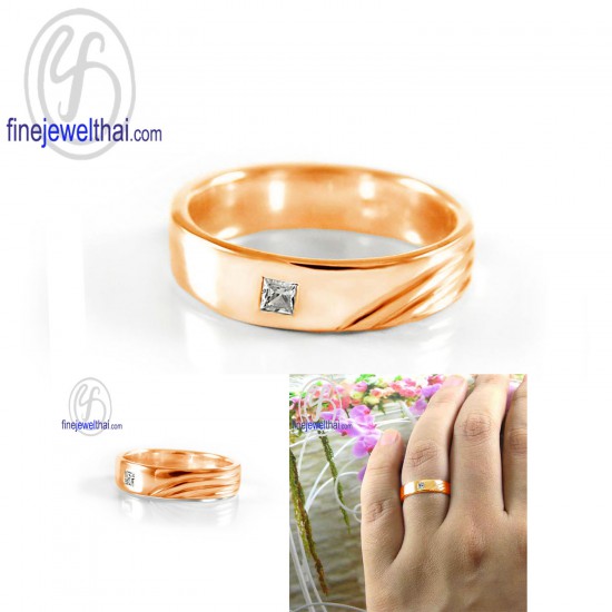 แหวนเพชร-แหวนเงิน-เพชรแท้-เงินแท้ 925-แหวนหมั้น-แหวนแต่งงาน-R3112di
