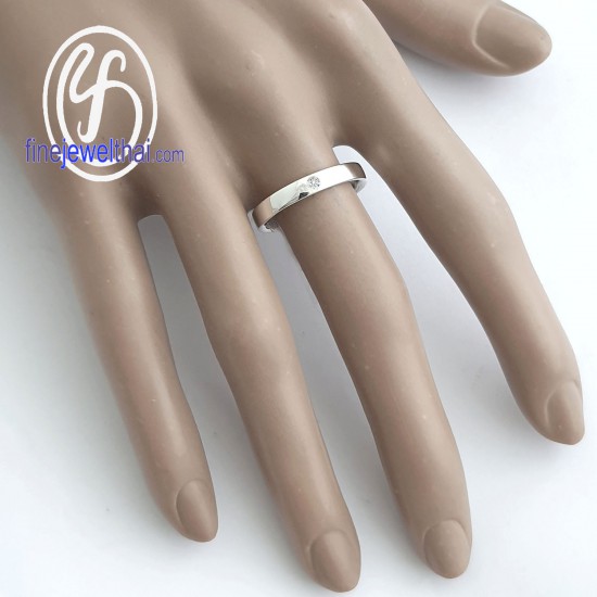 แหวนเพชร-แหวนเงิน-เพชรแท้-เงินแท้925-แหวนคู่-แหวนหมั้น-แหวนแต่งงาน-RC1412di