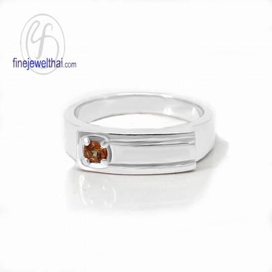 แหวนบุษราคัม-แหวนเงิน-แหวนพลอยแท้-แหวนประจำเดือนเกิด-R1061yl